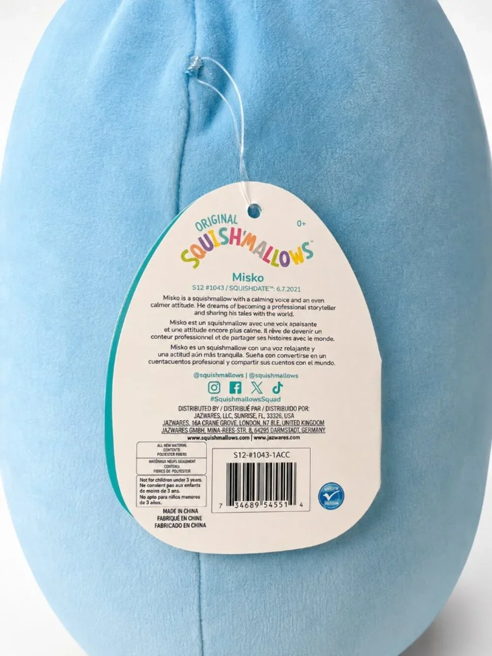Squishmallows Misko 12